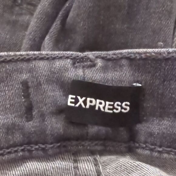 Express Women's Skinny Jeans - Dark Gray - Picture 8 of 10